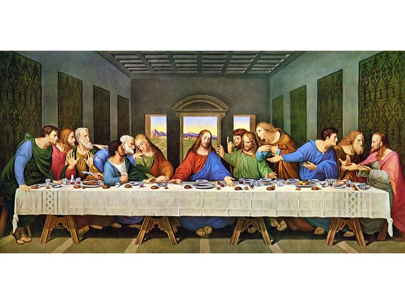 Cina cea de taina , 80 x 40 cm, Rama lemn, Multicolor