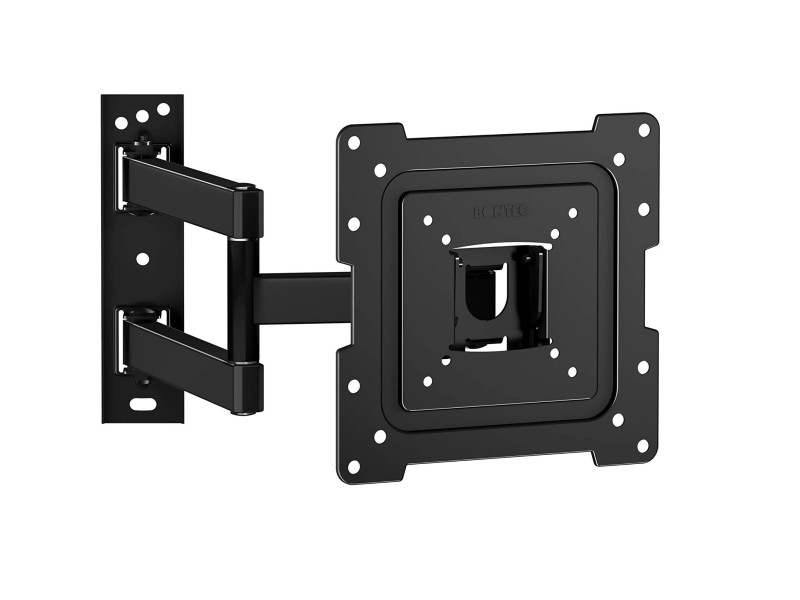 Suport TV de perete, Bontec, pivotant 13-43 inch (33-110cm), reglabil, otel, 35 kg max, negru